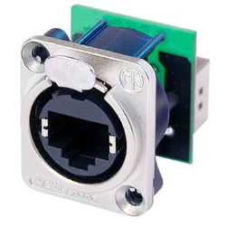 Neutrik Connecteur RJ45 Bride Métallique en Forme de D avec Verrou à Loquet Argent