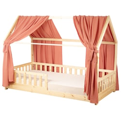 Set double ciel de lit cabane en gaze de coton DUO