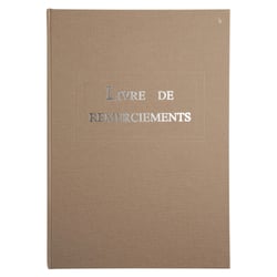 Livre de remerciement 96 pages 297x210 - Marron - Le Dauphin