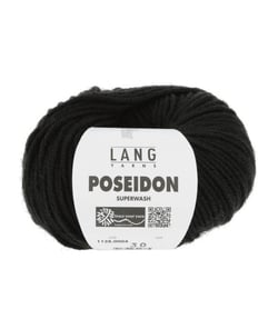 Pelote de laine Vierge Poseidon - Lang Yarns 04 Noir