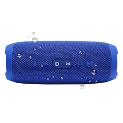 Enceinte Waterproof Bluetooth Autonomie 20H Mains-Libres AUX TF Power Bank Bleu YONIS
