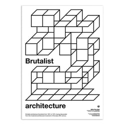 Affiche 30 x 40 cm - Brutalist architecture - Posterlad