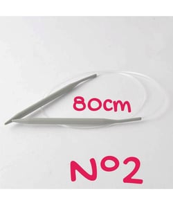 Aiguilles à tricoter circulaires Aluminium 2mm à 10mm X 80 cm - Rico Design taille n°2