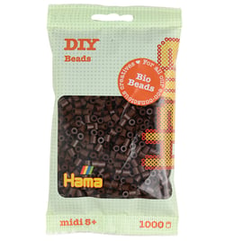 1 000 perles standard MIDI (Ø5 mm) BIO marron