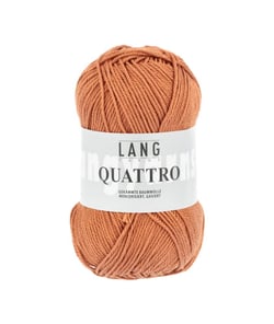 Fil à tricoter 100% coton QUATTRO - Lang Yarns 175 Orange