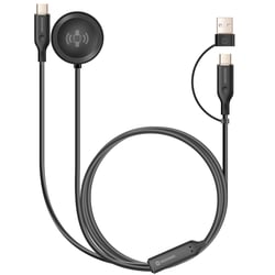 Swissten Câble de Charge 2 en 1 Magnétique / USB-C 60W pour Galaxy Watch et Smartphone Noir