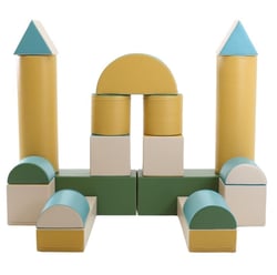 Forteresse en mousse turquoise pastel