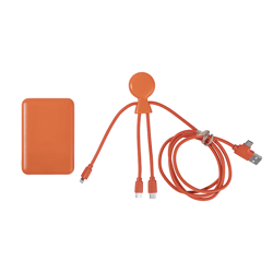 Xoopar Batterie Externe 5000mAh Mr Bio Pack Long 1m Orange