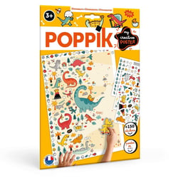 Poster créatif + 150 stickers DINOSAURES (3-8 ans)
