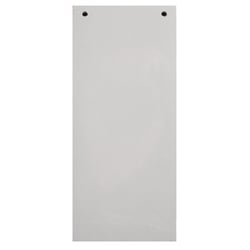 Paquet 100 fiches intercalaires horizontales unies perforées - 105x240mm - Gris - x 12 - Exacompta