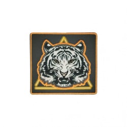 Ecusson thermocollant fluo tigre 6cm x 5cm