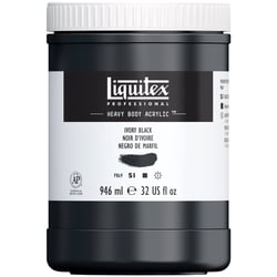 Peinture Acrylique en pot noir d'ivoire 946ml - Liquitex Heavy Body