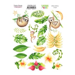 Planche de stickers couleur embelissement Fabrika Decoru SAFARI FOR KIDS 227
