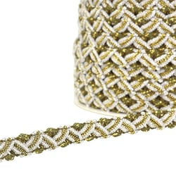 Bobine 25m galon zig zag métal 13mm Vert Olive