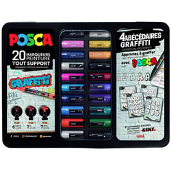 Mallette Posca, groovy colours, 20 pièces/ 1 Pq.