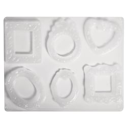 Moule: Cadre pour photo, 8 motifs, 6,5 - 8cm, taille: 23,2x18,3cm