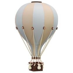 Montgolfière décorative, Beige et bleu