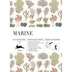Papiers créatifs - Illustrations marine - Scrapbooking - 12 feuilles - 50x70cm