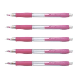 Lots de 5 Porte-mines PILOT - SUPERGRIP H185 - 0,5 mm - Corps plastique - Grip caoutchouc - Rose