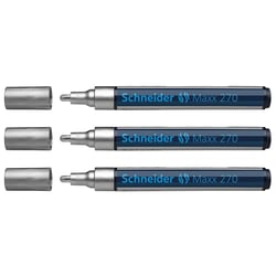 Lot de 3 Marqueurs peinture Maxx 270 argent SCHNEIDER