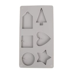 Moule en silicone formes décoratives, 14,5x26x1cm, 6 formes, boîte 1 pce