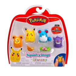 Pack 4 mini-figurines Squish a Long Pokémon - Jazwares GmbH