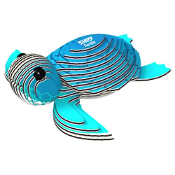 Eugy 3D Modèle: ANIMAL SAUVAGE / TORTUE DE MER 7.7x8x2.5cm, en carton, en boîte, 6+