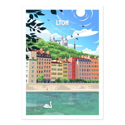 Affiche 50x70 cm - Lyon Quartier Saint-Georges - Benoit Collet