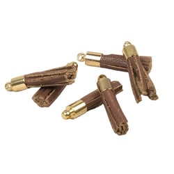 Mini pompons 6 pièces marron 2,5cm