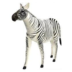 Hansa Peluche Geante Zebre jacquard 160 cm H - Hansa Peluches Géantes - Beige