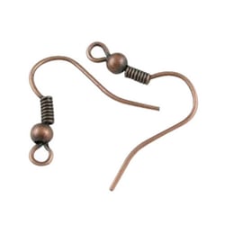 60 CROCHETS supports BOUCLES D'OREILLES metal couleur cuivre 18 mm - creation bijoux perles
