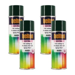 4 sprays de peinture Belton Spectral RAL6005 Vert mousse 400ml