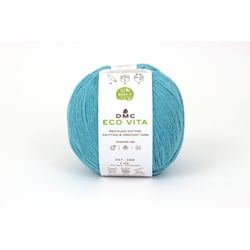 DMC - Fil Coton Recyclé Eco Vita 3mm 100g Tricot et Crochet Col. 187 bleu