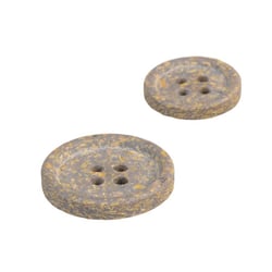 Lot de 3 boutons écorces de riz gris cendre