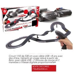 Circuit Course Tremplin 530 Cm Avec 2 Voitures Usb Tu Multicolore