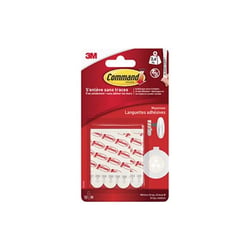 3M Command Paquet de recharge languettes adhésives, blanc taille L