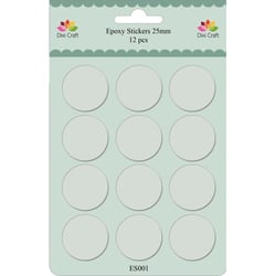 12 ronds bombés epoxy autocollant DIXI CRAFT