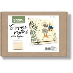 Graine Créative - Support à bijoux perforé en bois 30 cm