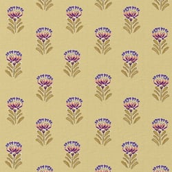 Tissu Coton imprimé Arty Esha fleur sur fond Jaune - Au mètre