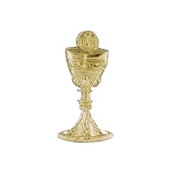 Motif en cire: Coupe + Hostie, 4,5 cm, or, 1 pce