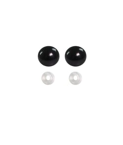Lot de 10 Paires d'Yeux de Sécurité Circulo – 14 mm Noir