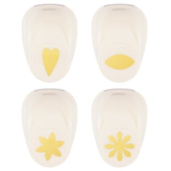 Vaessen Creative Set de perforatrices Coeur Pétale & Fleurs 4pcs