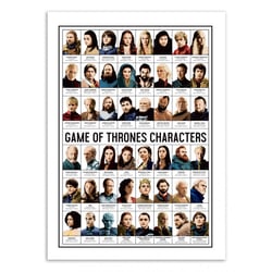 Affiche 30x40 cm - Game of Thrones Characters - Olivier Bourdereau