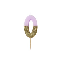 Bougie Pinky Or Chiffre 0