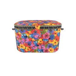 Boîte couture 21x31x17cm coquelicots