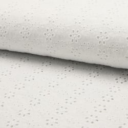 Tissu Broderie anglaise Deluxe n°750 sur fond Blanc
