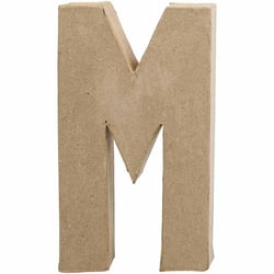 Lettre en papier mâché à poser - 20 cm