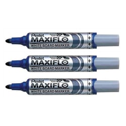Lot de 3 marqueurs tableau blanc - PENTEL - MAXIFLO MWL5M - Pointe ogive 2,5 mm - Jaune