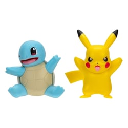 Pokémon - Pack 2 figurines Battle Figure First Partner Set Carapuce 2, Pikachu 9 - Jazwares