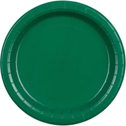 6 Petites Assiettes Vert Foncé Ø18 cm - En carton